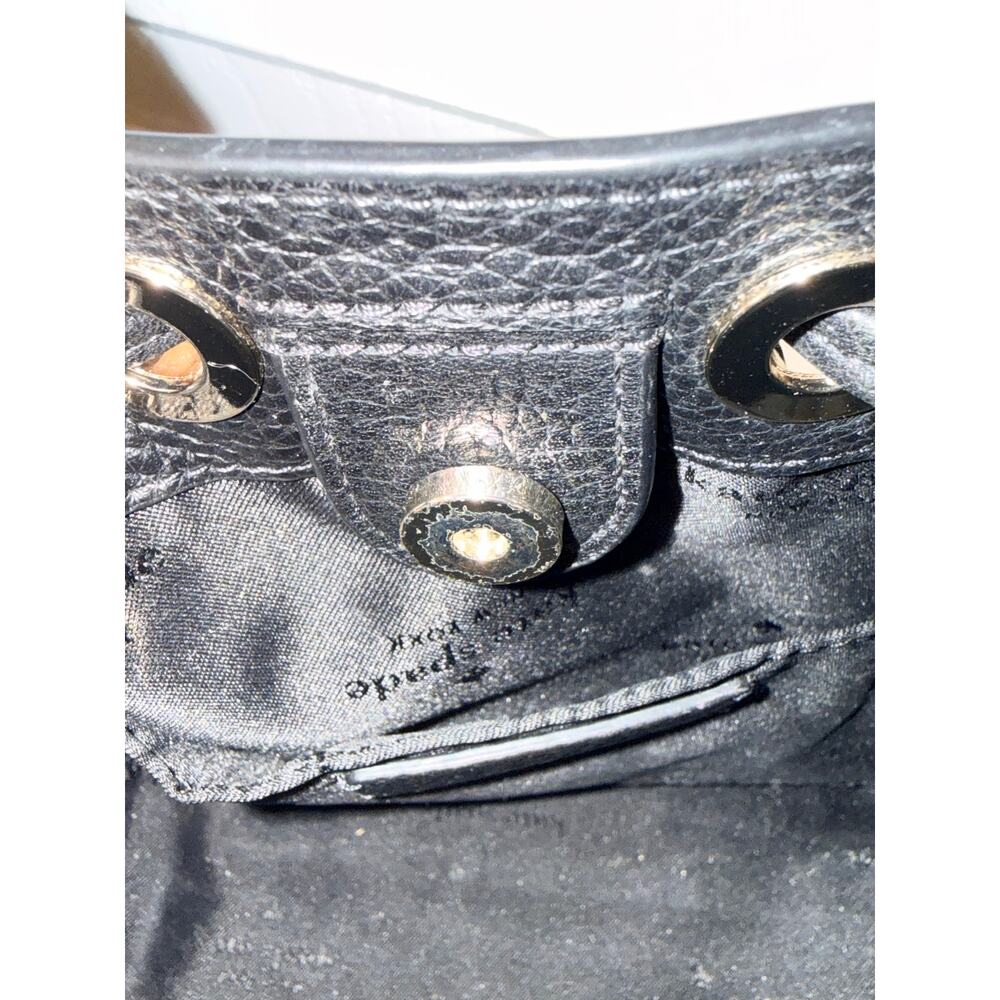 Kate Spade New York Emma Small Bucket Bag. Black Pebbled Leather. NWOT - Picture 9 of 10